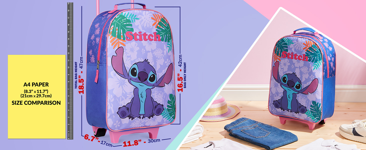 Amazon.com | Disney Kids Rolling Luggage 16.0×11.6 in, 16‑L Carry